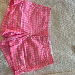 Lilly Pulitzer Pink and White Checkered Women's Shorts